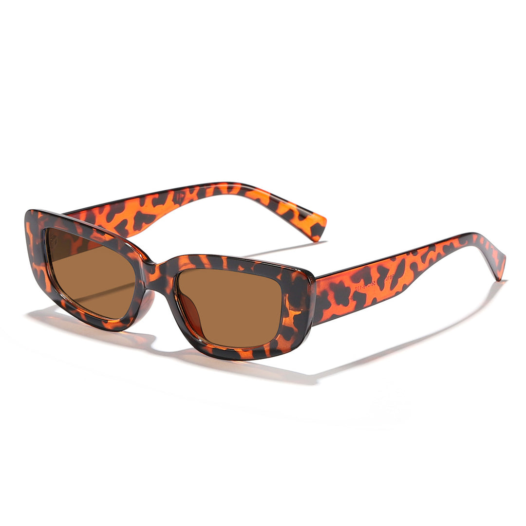 Damer moteriktig Cat-Eye solbrille med bred plastikkramme og UV-beskyttelse Skanto