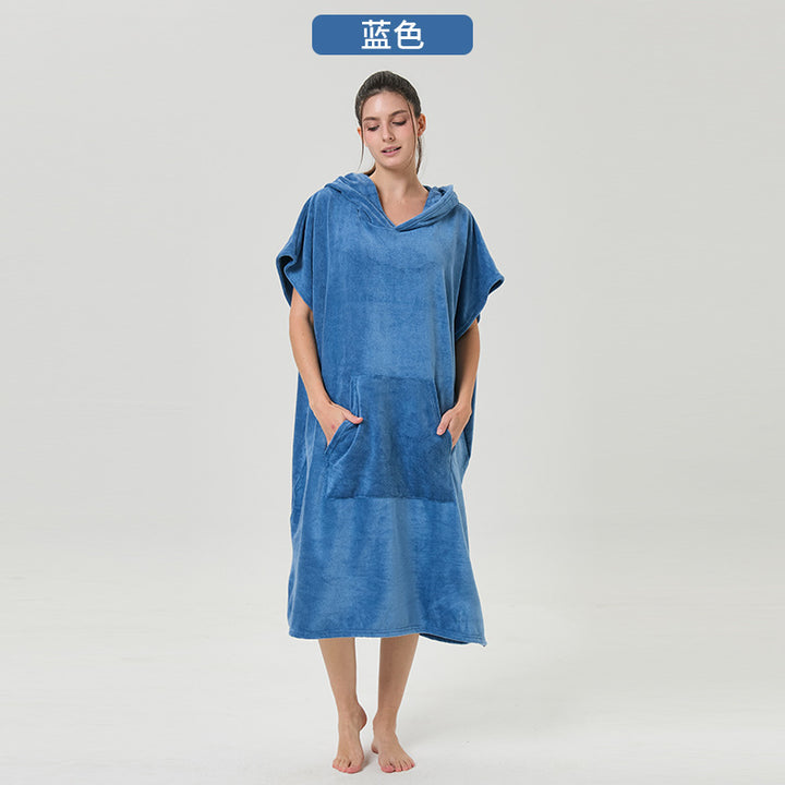Badetuch-Poncho med hette Skanto