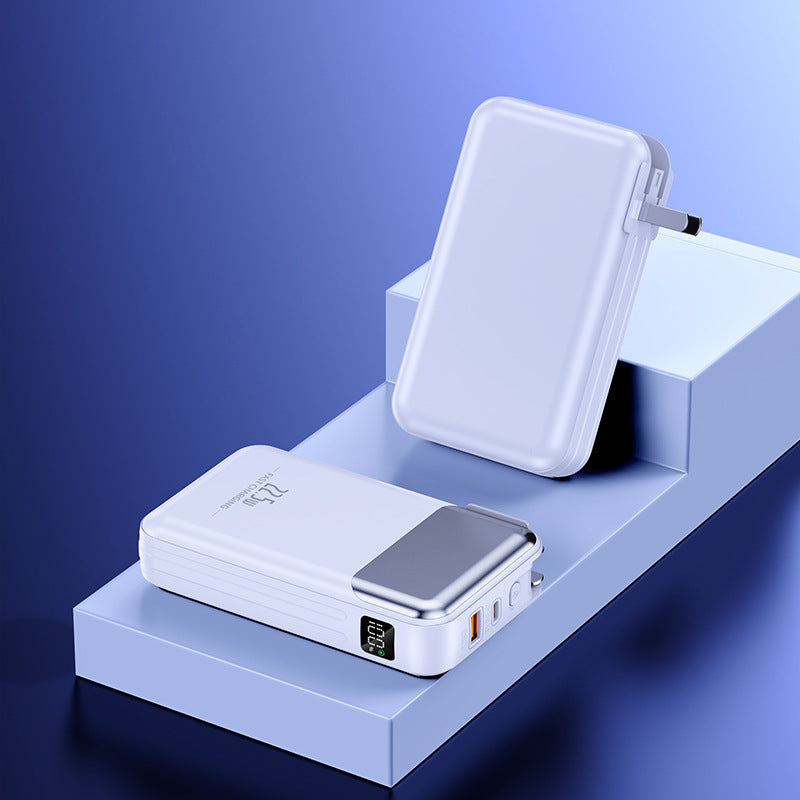 Høyytelses powerbank med integrert hurtiglader Skanto