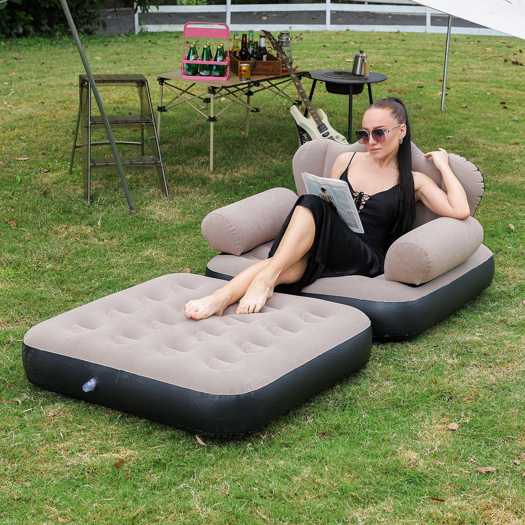 Kvinnenes oppblåsbare komfortsofa med ergonomisk ryggstøtte Skanto
