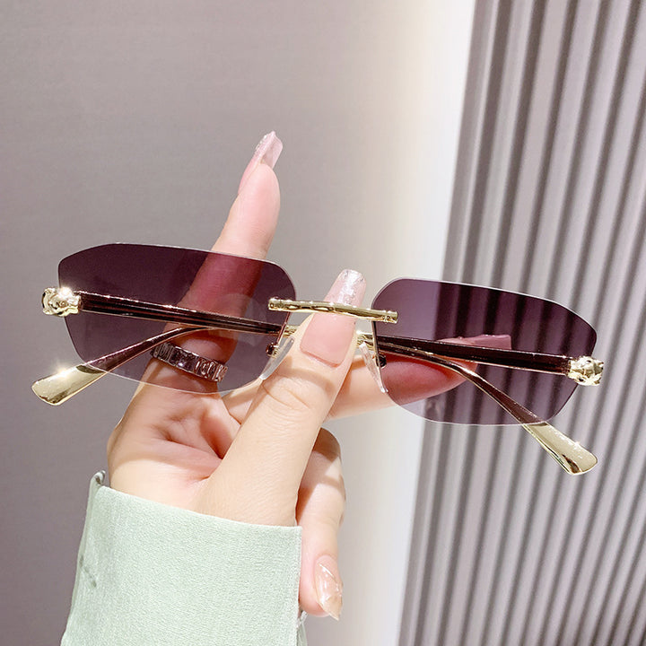 Dame elegant Halvram solbrille Skanto