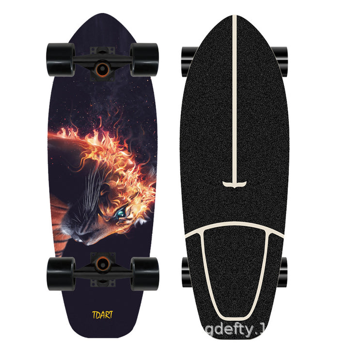 Kunstnerisk Løve Design Skateboard Skanto