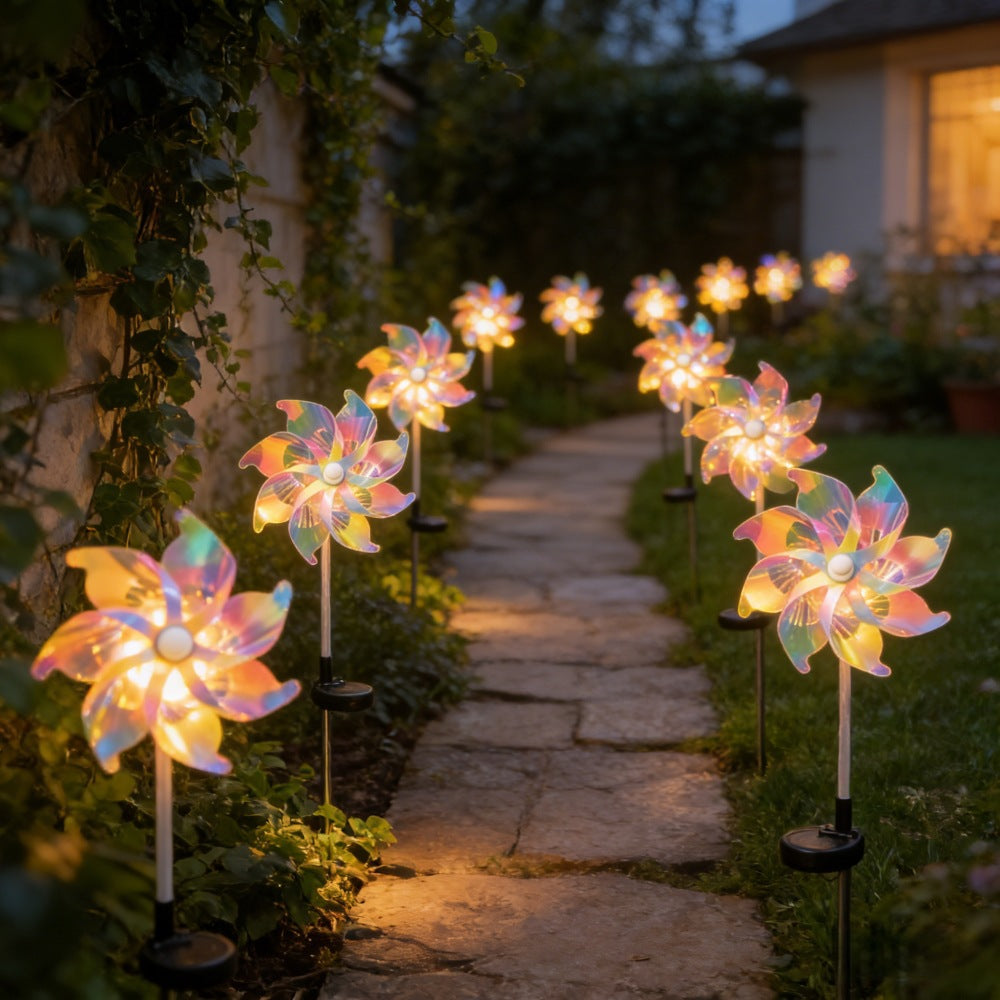 LED Solcelled Spinnende Propellervinduersti Stake Lys Skanto