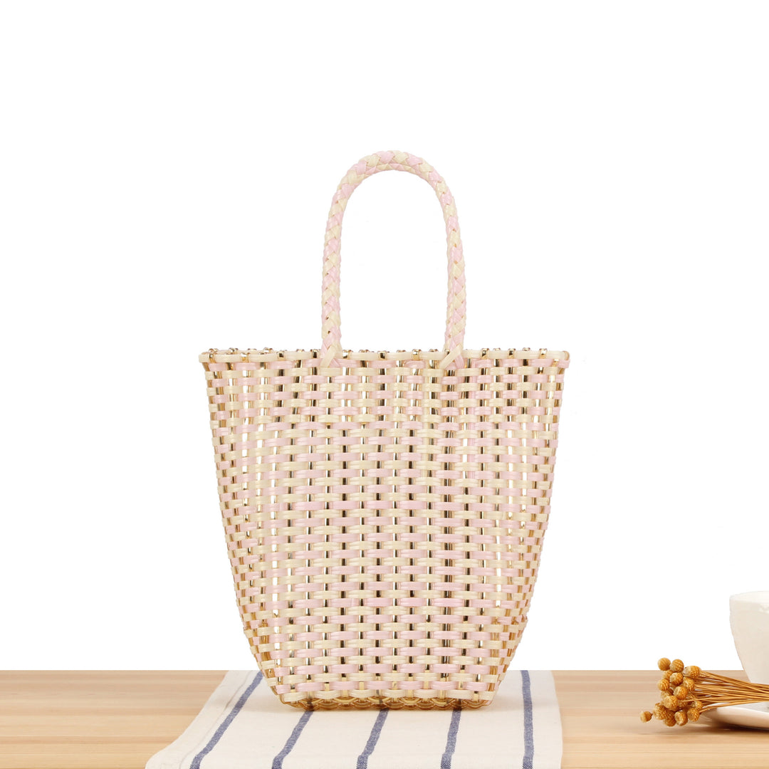 Basket bag with modern net design Skanto