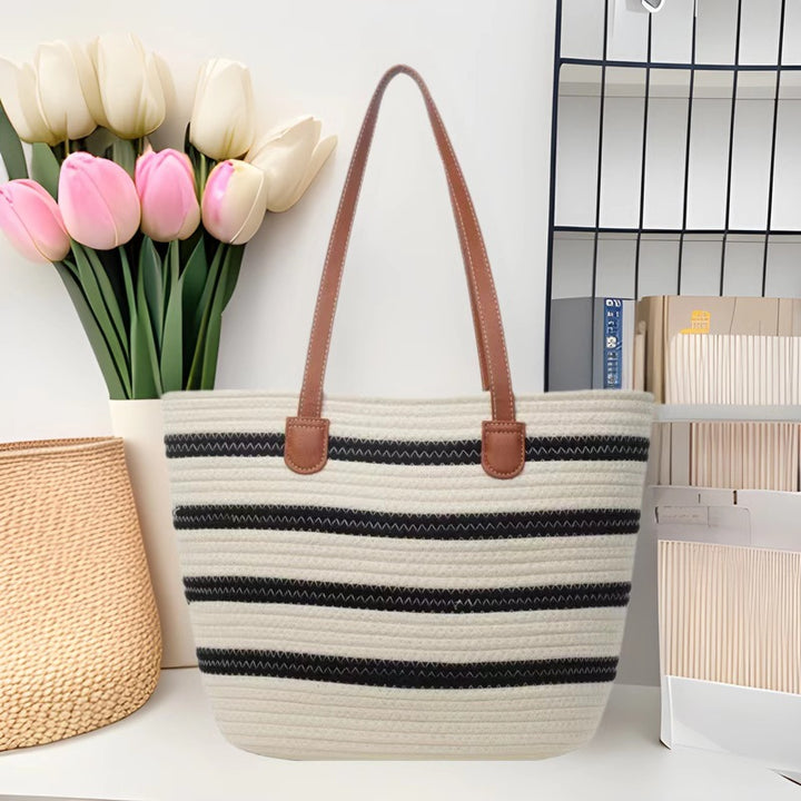 Romslig Mackramee Tote-veske Skanto