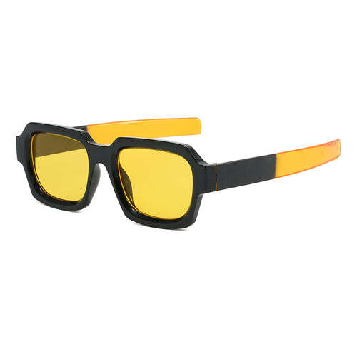 Dame moteriktig stilfull kvadratisk solbrille med kontrasterende ramme Skanto