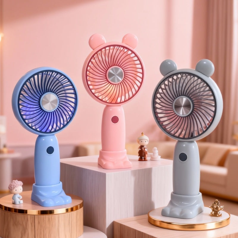 Kvinnenes bærbare håndholdte vifte med LED-funksjon og ergonomisk design Skanto