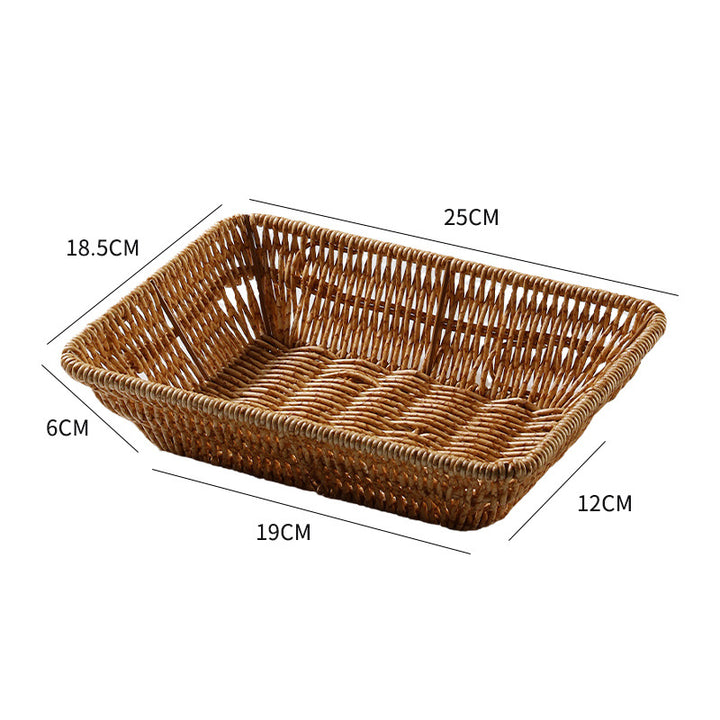 Unisex Rundkurv fra håndvevet Rattan Skanto