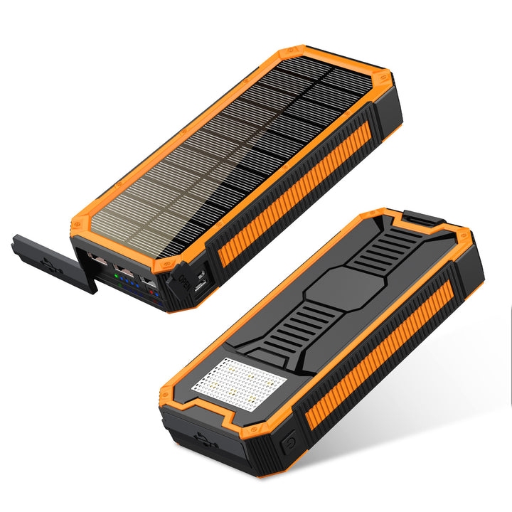 Solcelle Powerbank med integrert lommelykt og hurtiglading Skanto