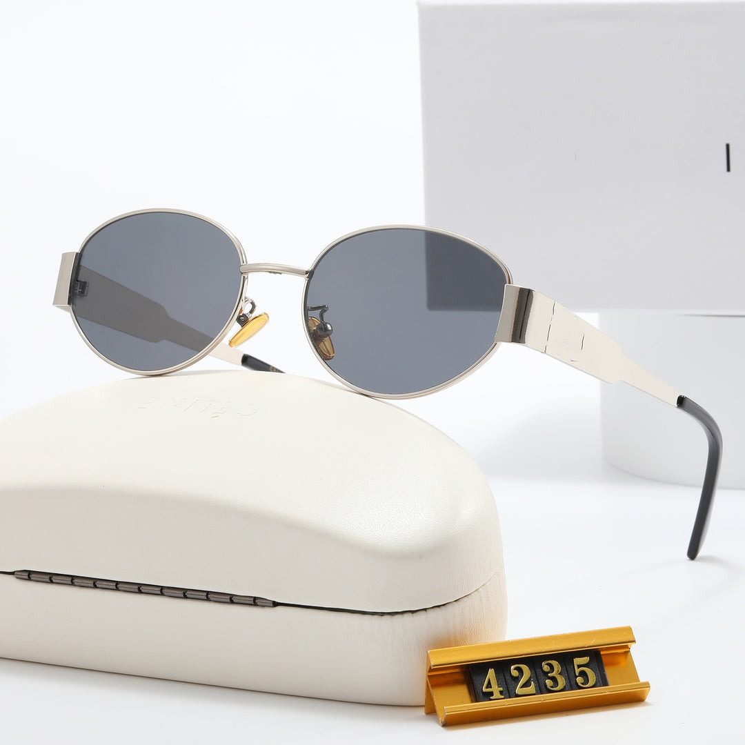 Damer Elegant Designer-solbrille med filigranfra ramme og UV-beskyttelse Skanto