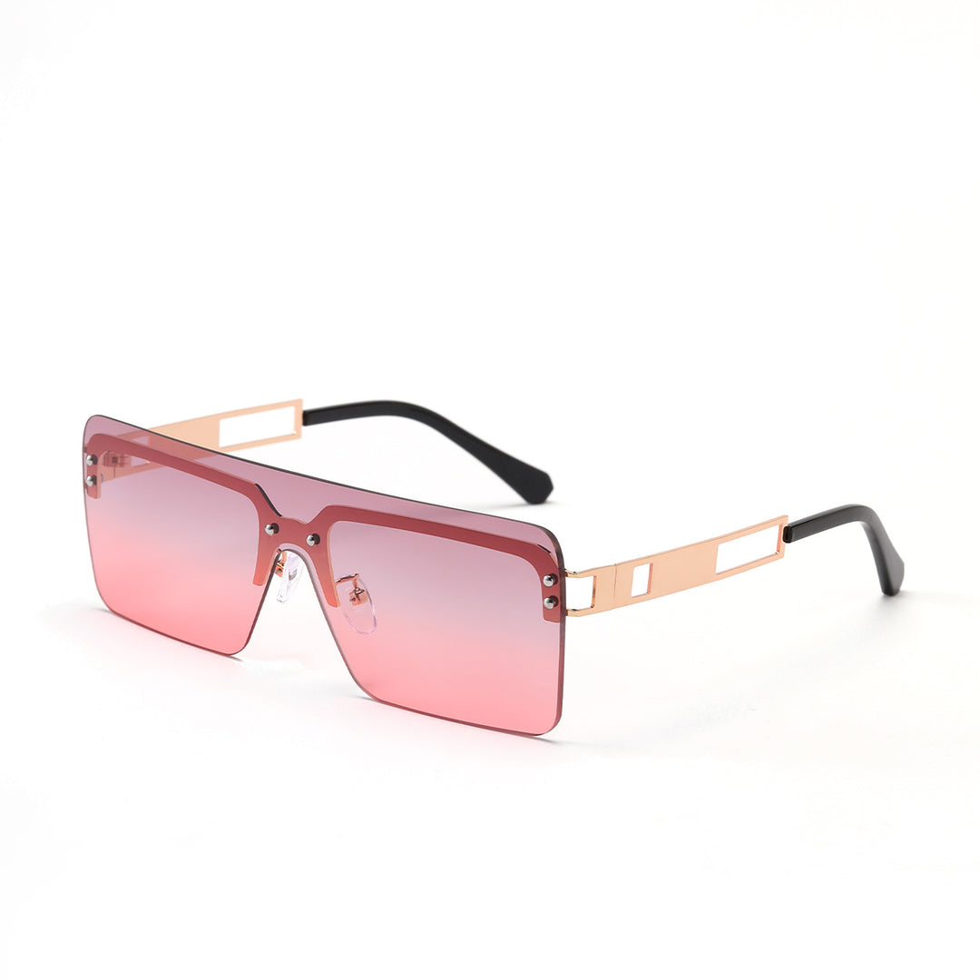 Dame oversized solbriller med moderne geometrisk design Skanto