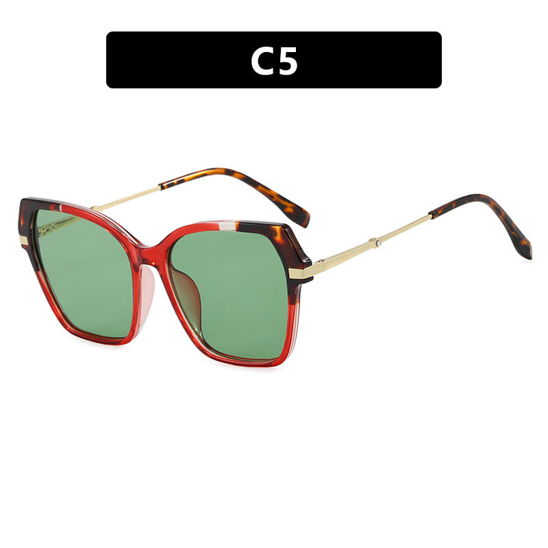 Dame kvadratisk solbrille med elegant metallramme og beskyttende UV-filter Skanto