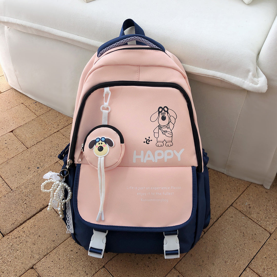 Søt hundetema uformell skole rygsekk