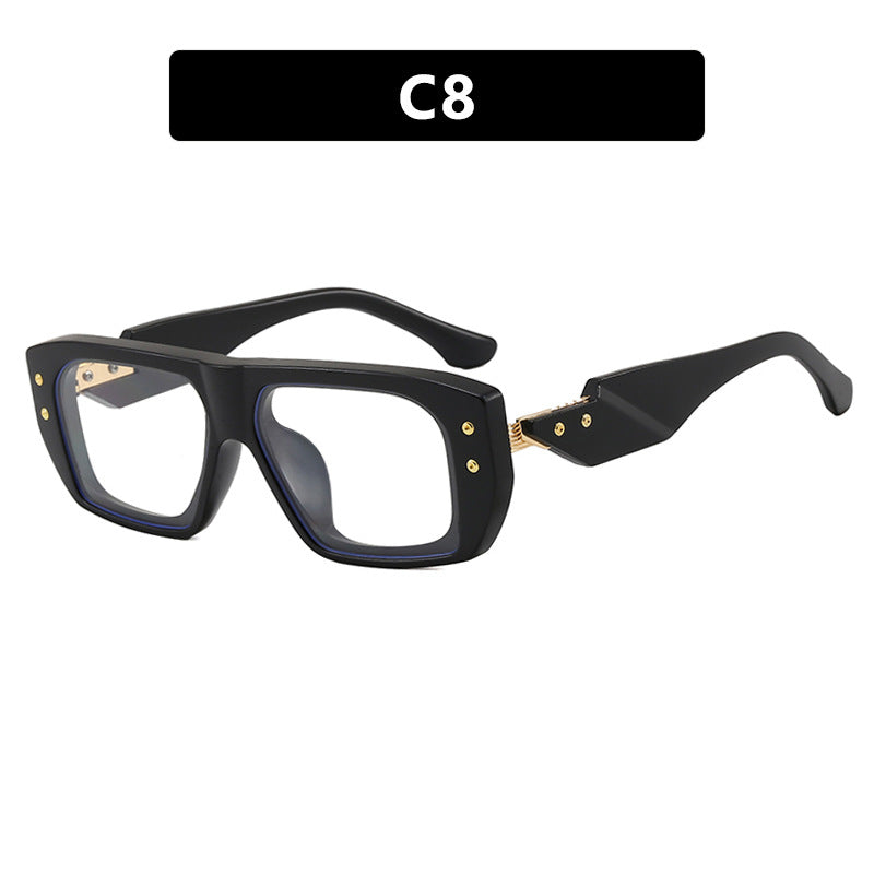 Damer moterik kvadratisk brille med flerfarget gjennomsiktig ramme Skanto