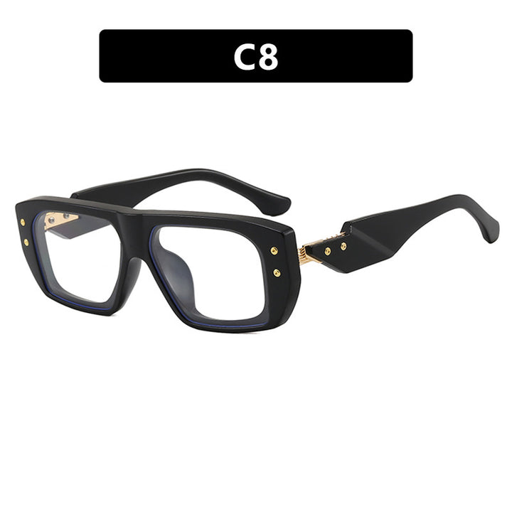 Damer moterik kvadratisk brille med flerfarget gjennomsiktig ramme Skanto