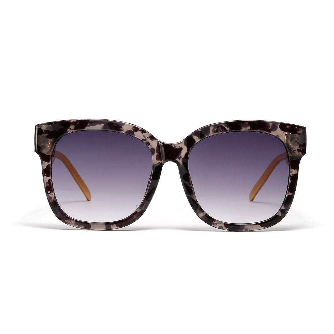 Dame moteriktig oversized solbrille med luksuriøs kjedeinnramming Skanto