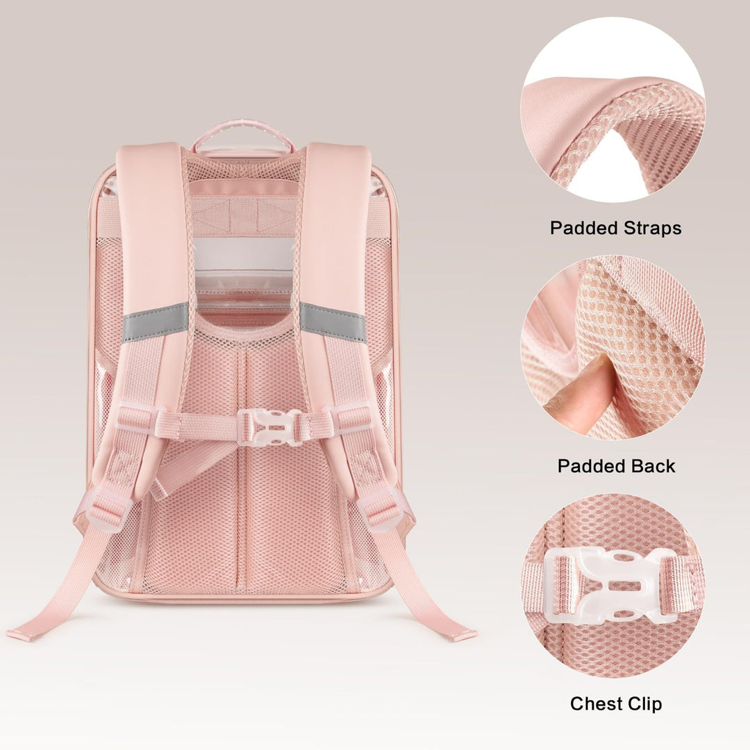 Unisex transparent ryggsekk med flere rom og pustende design Skanto