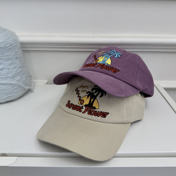 Kvinne Casual Brodert Baseball Caps Skanto