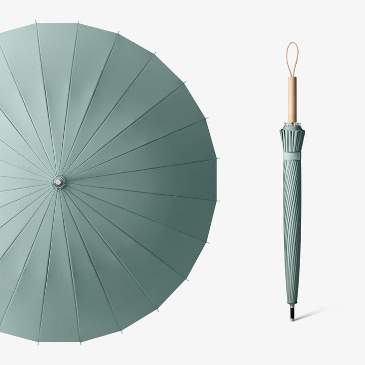 Damer elegant paraply med ergonomisk treskaft og vindresistent struktur Skanto