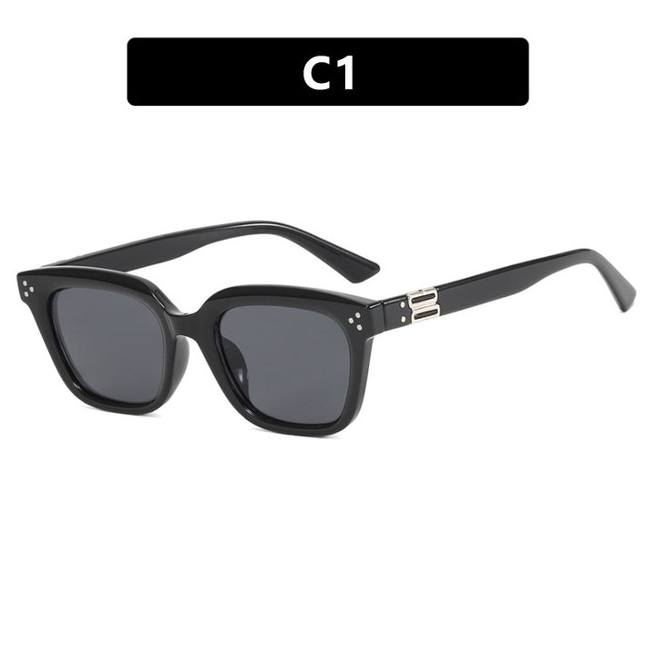 Dame oversized solbrille i moderne geometrisk design Skanto