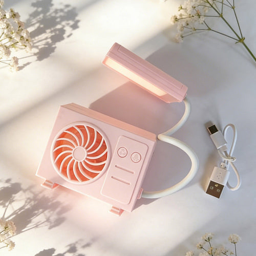 Damer multifunksjons bordlampe med integrert vifte og fleksibel armposisjonering Skanto