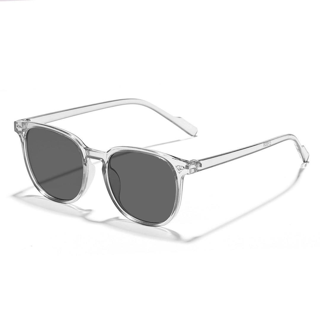 Dame fashionable solbriller med transparent ramme og høy kvalitet linser Skanto