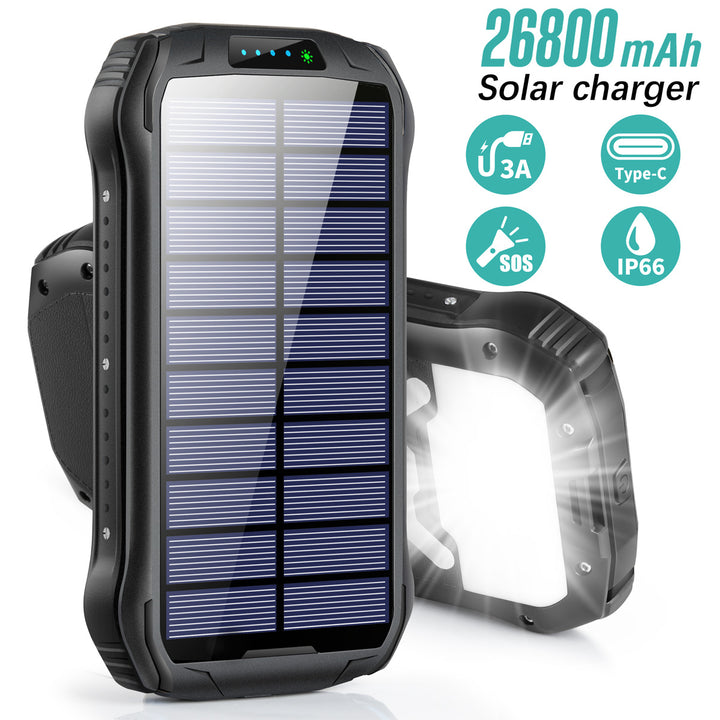 Solar Powerbank med vanntett hus og sos-funksjon Skanto