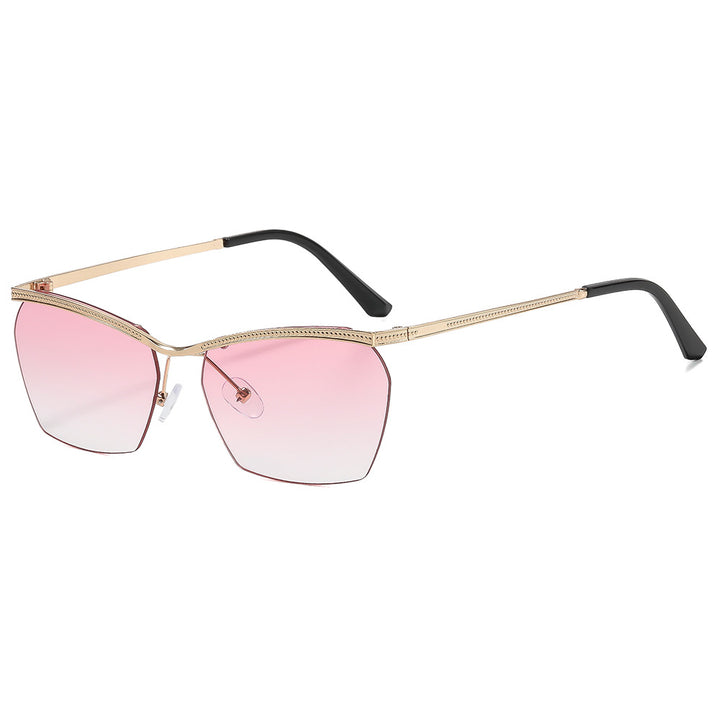 Dame moterik solbrille med filigran ramme og myk fargegradient Skanto