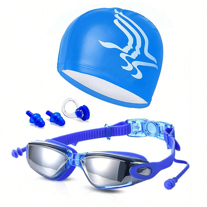 Svømme sett med komfort svømmebrille og trendy svømmehette Skanto