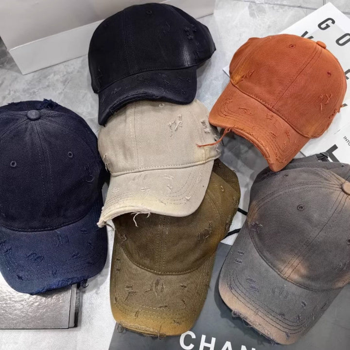 Herre Slitt Denim Baseball Caps Skanto
