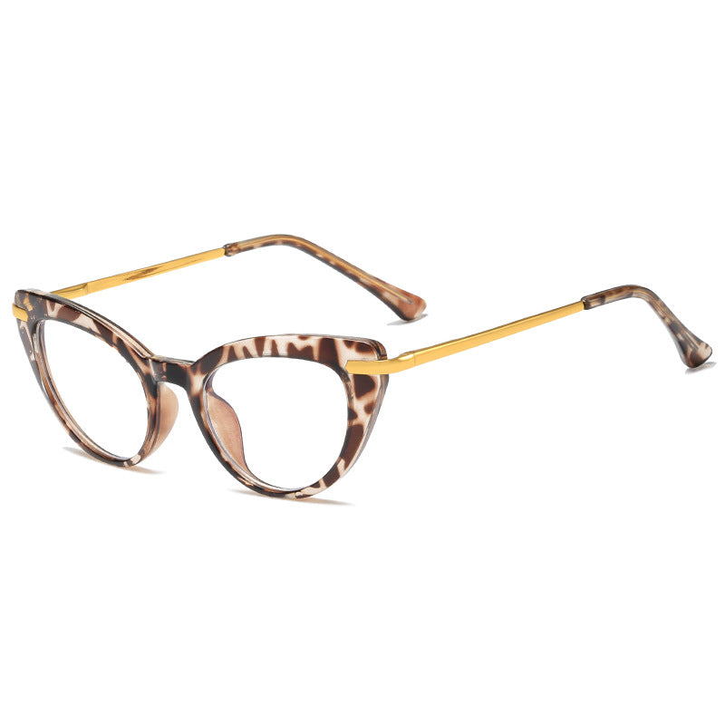 Dame Cat-Eye solbriller med glitrende metalramme Skanto