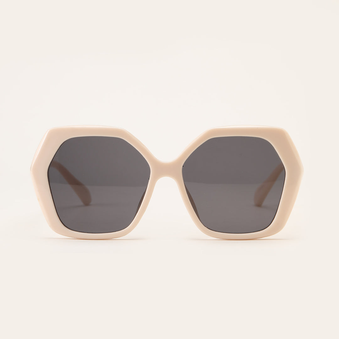 Dame geometrisk solbrille med iøynefallende design Skanto