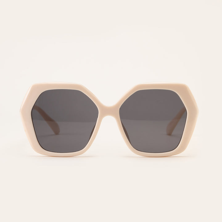 Dame geometrisk solbrille med iøynefallende design Skanto