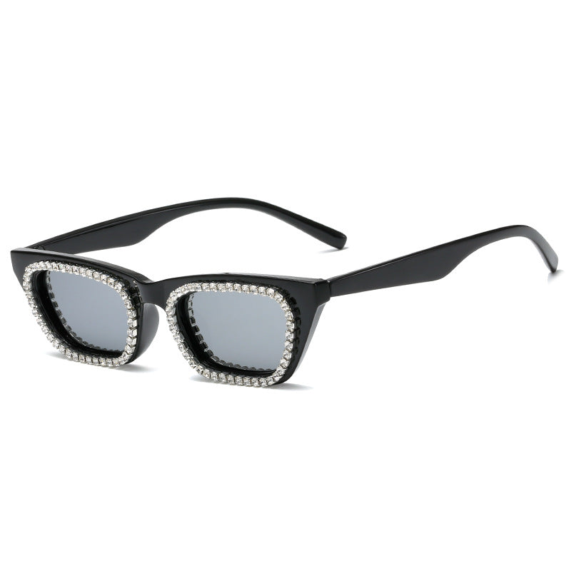 Dame solbriller med glamorøs rhinestone-ramme Skanto