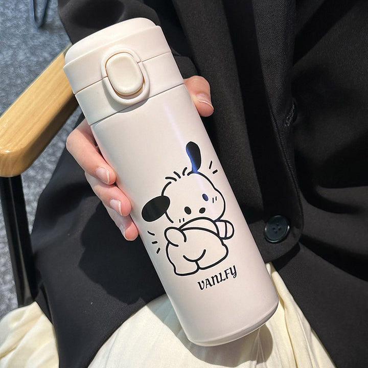 Damen Isolierflasche mit sicherem Klappverschluss und niedlichem Tiermotiv Skanto