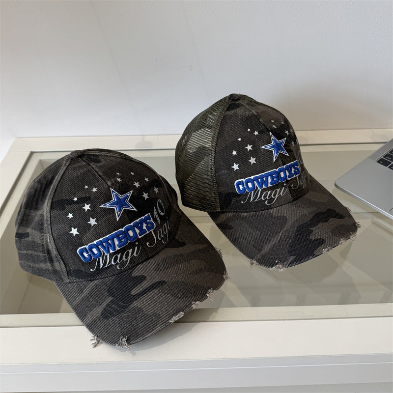 Herre Slitt Camuflasje Grafisk Baseball Caps Skanto