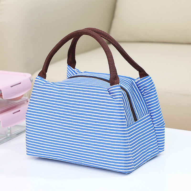 Insulated lunch bag with elegant stripe pattern Skanto