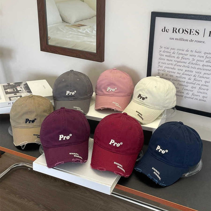 Kvinnenes Casual Slitt Brodert Baseball Caps Skanto