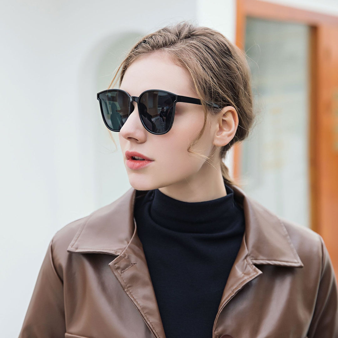 Dame Mote Solbriller i Cat-Eye Stil Skanto
