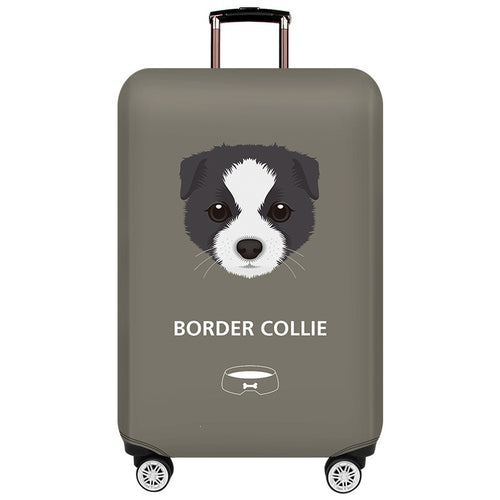 Dame Hardkoffert med lekent Border Collie-motiv Skanto