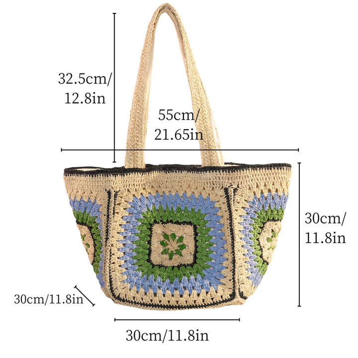 Umhængetaske med Unikt Granny-Square-Design Skanto