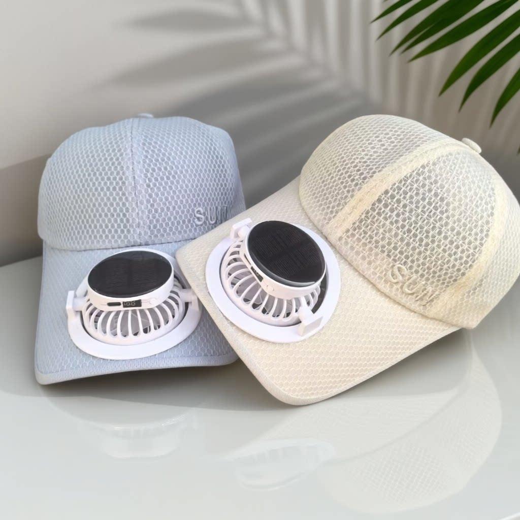 Ventilert baseball caps med avtakbar oppladbar vifte Skanto