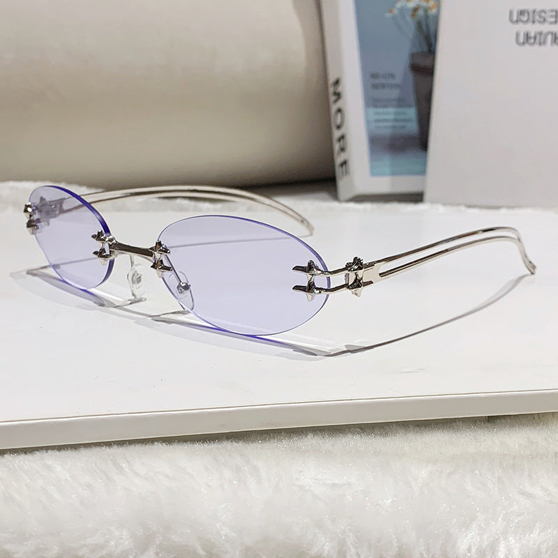 Dame elegant metallbrille med filigran design Skanto