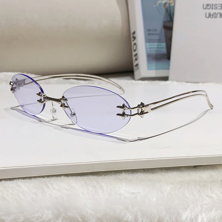 Dame elegant metallbrille med filigran design Skanto