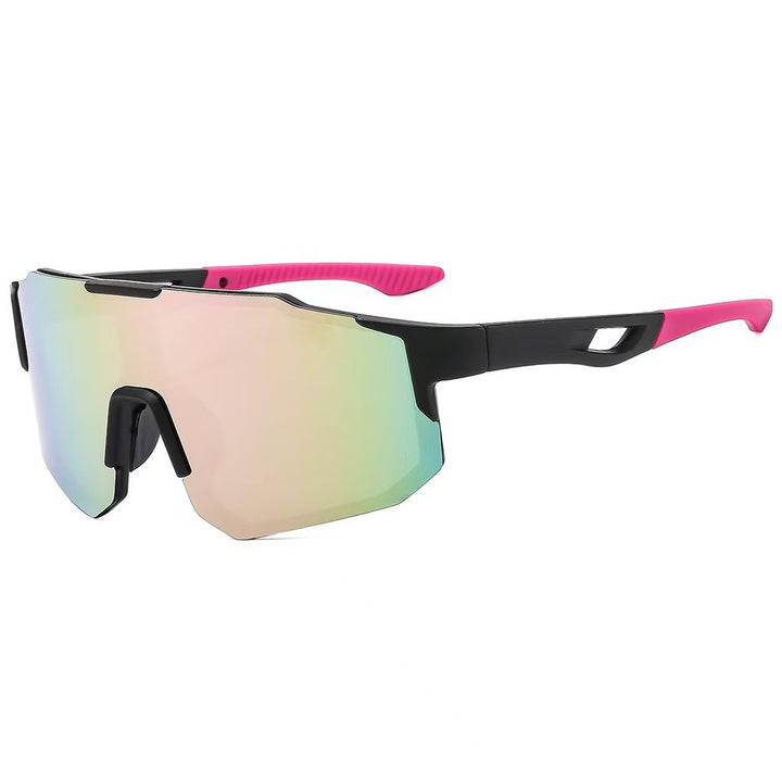 Unisex nan sporty sykkel-solbriller med ett-stykk visir, UV-beskyttelse og gummierte nesepads Skanto
