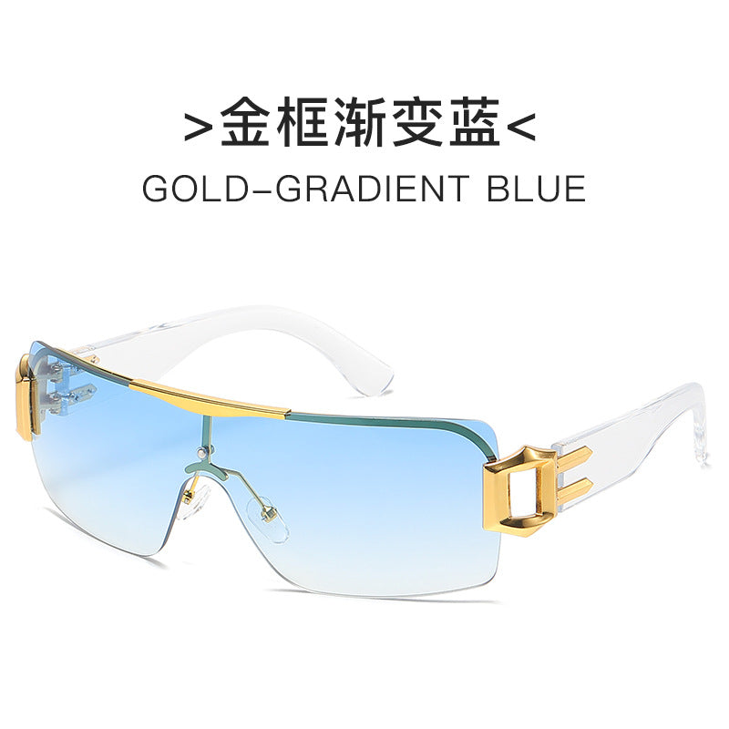 Damer futuristisk solbrille med elegant gjennomsiktig ramme Skanto