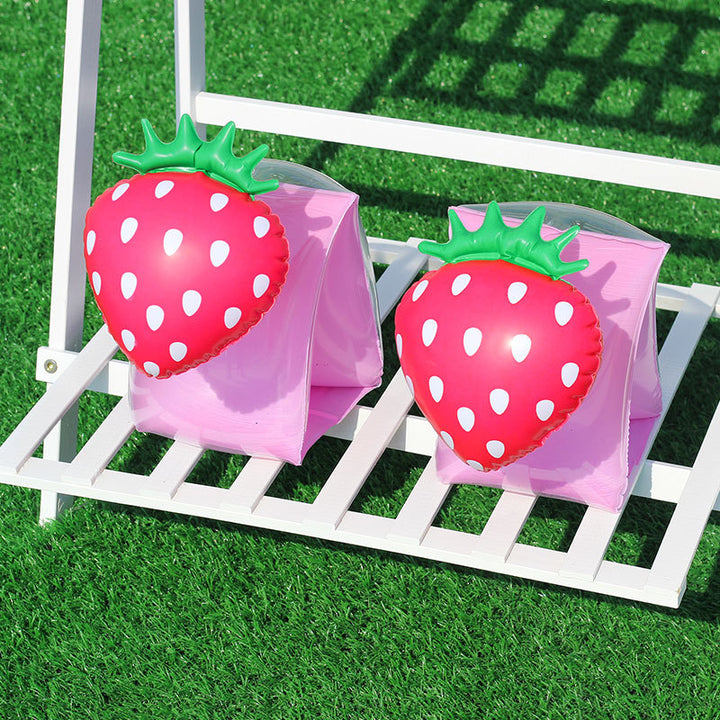 Kvinne oppblåsbar jordbærsetepute Skanto