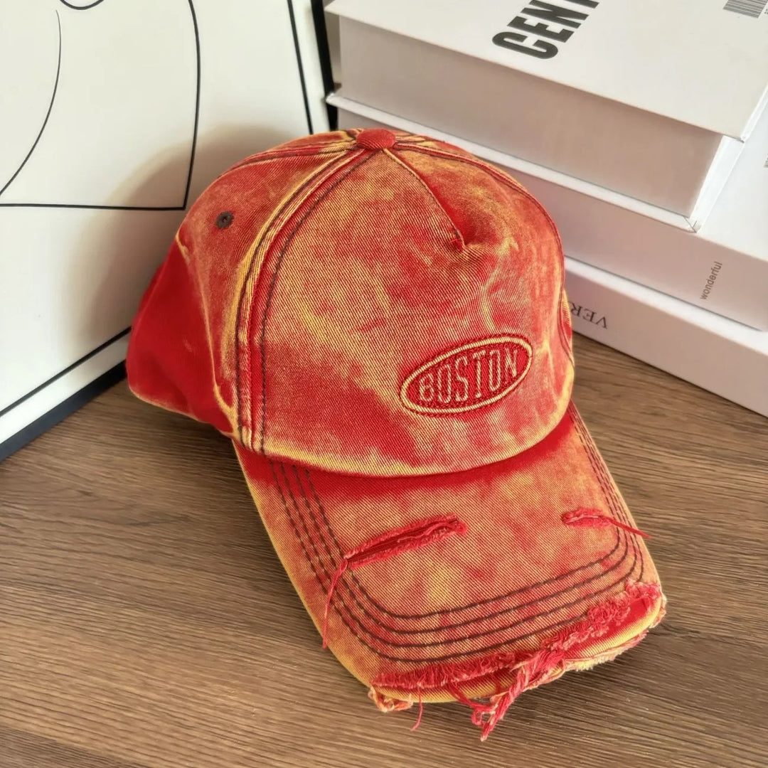 Men's Distressed Denim Effekt Baseball Cap Skanto