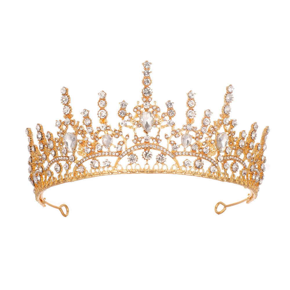 Dame Elegant Krystall-Tiara med filigransk Design Skanto