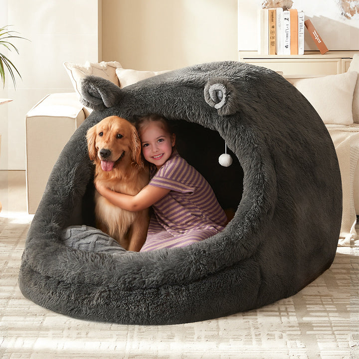 Koselig kattgrotte   Hundeseng